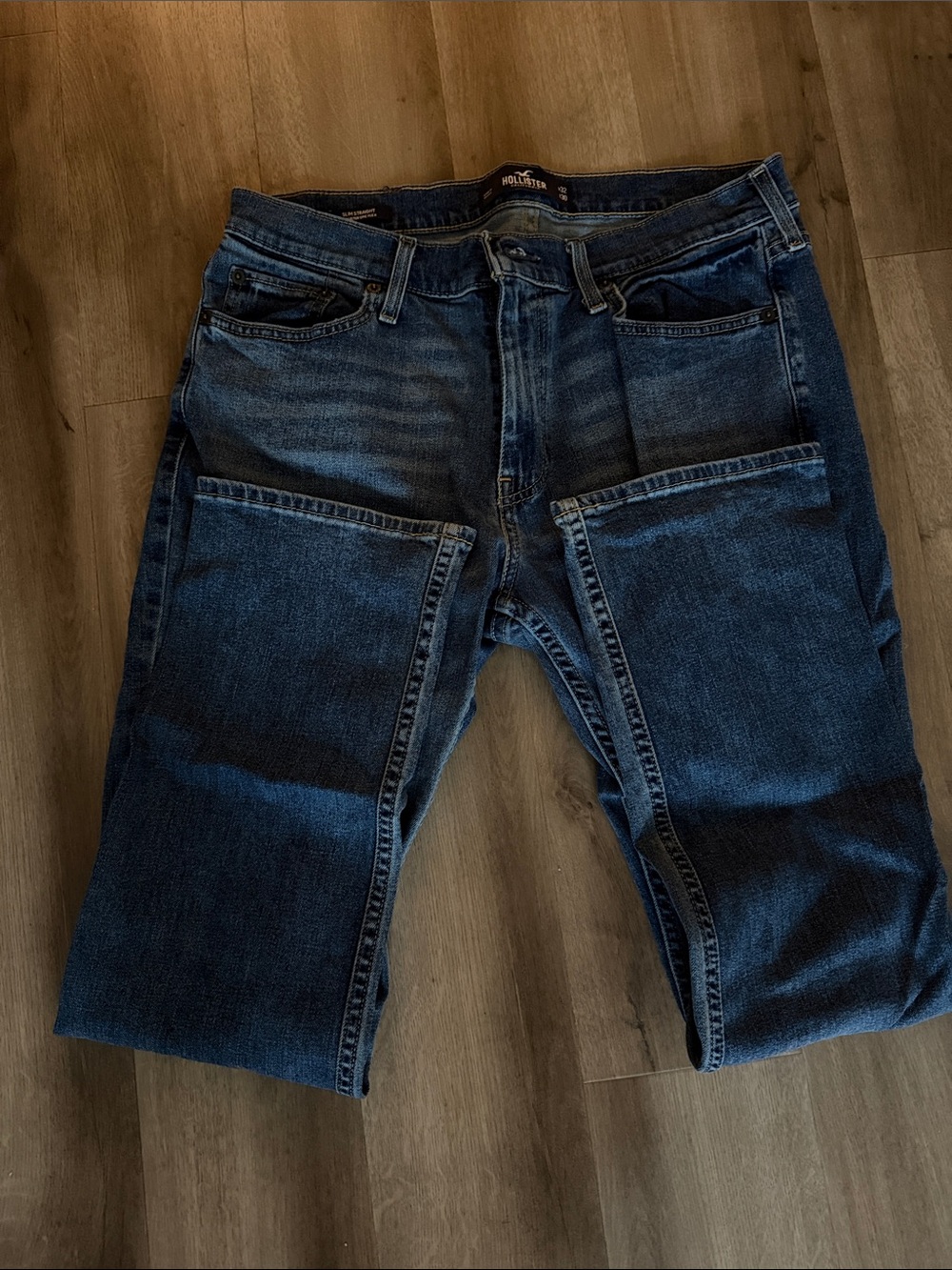Hollister Medium Blue Slim Straight Jeans